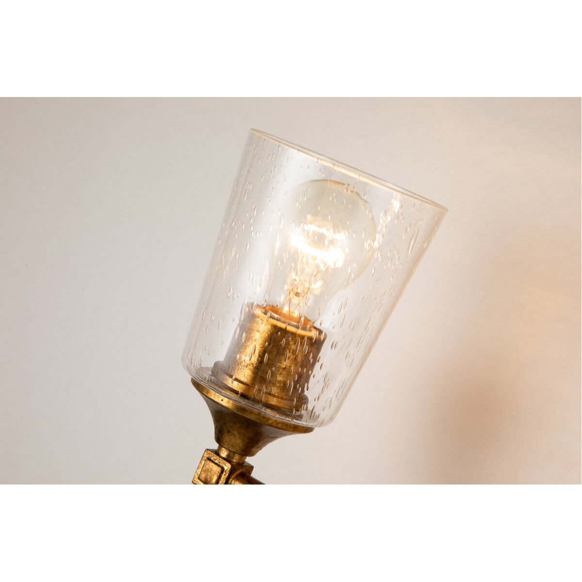 Vetiver 3 Light 23 inch Gold leaf Bath Light Wall Light in Gold Leaf with Antique